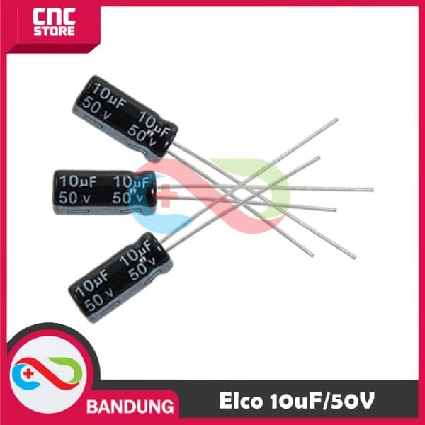 CAPACITOR ELECTROLYTIC ELCO KAPASITOR ELEKTROLIT ELKO 10UF 10UF/50V