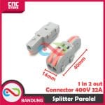 CONNECTOR KONEKTOR KABEL NV-F12/F13/F14/F15 SAMBUNGAN KABEL 1 LUBANG KE 2 - NV-F12 ORANGE