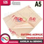 AKRILIK A5 LEMBARAN 4MM ACRYLIC BENING TRANSPARAN MARGA CIPTA- 4MM - Image 2