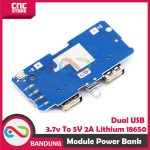 DUAL USB MODULE POWER BANK DIY 3.7V TO 5V 2A LITHIUM 18650 - Image 3