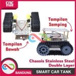 SMART CAR TANK CHASSIS STAINLESS STEEL DOUBLE LAYER CRAWLER ROBOT COMPATIBLE UNO - Image 7