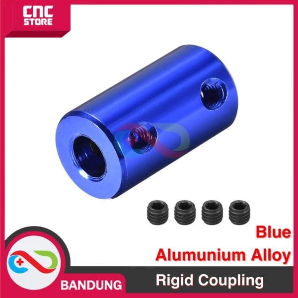 Blue Aluminum Alloy Coupling Coupler Bore 5mm 8mm D14 L25 5x8mm