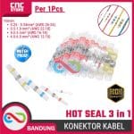 3in1 HOT SEAL WIRE CONNECTOR SAMBUNGAN KABEL WATERPROOF SOLDER HEAT - KUNING