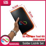 Solder Listrik Set Tas 15 Pcs Lengkap Iron Tool Kit 220V 60W Solder Listrik Murah Paket Penyedot Timah - Image 3