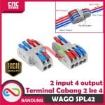 TERMINAL CABANG 2 TO 4 KABEL KONEKTOR SPLITTER 2-4 LT 422 WAGO SPL 42