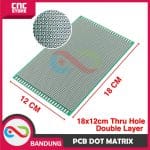 PCB DOT MATRIX THRU HOLE DOUBLE LAYER 18X12CM 18*12CM - Image 2