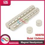 MAGNET NEODYMIUM NDFEB BULAT PERMANEN 12X9MM