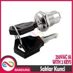 SAKLAR KUNCI 250VAC 1A SECURTY LOCK SWITCH WITH 2 KEYS 12mm ON OFF - Image 5