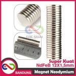 MAGNET NEODYMIUM NDFEB BULAT PERMANEN 12X1,5MM