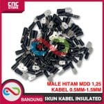 SKUN KABEL INSULATED MALE DISCONNECTS MDD 1.25 KABEL 0.5MM-1.5MM - HITAM - Image 2
