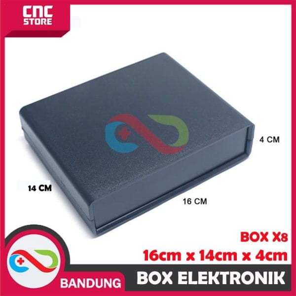 BOX HITAMUNIVERSAL X8 4 SISI 16X14X4CM KOTAK ELEKTRONIK BOX ELECTRONIC RANGKAIAN