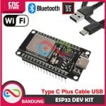 ESP32 ESP-32 DOIT WIFI BLUETOOTH IOT ESP32S DEVELOPMENT BOARD CH340 TYPE-C PLUS KABEL DATA - Image 2