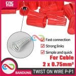 TWIST ON WIRE CONNECTOR SAMBUNGAN KABEL PUTAR SCREW LASDOP TERMINAL P - P1 - Image 4