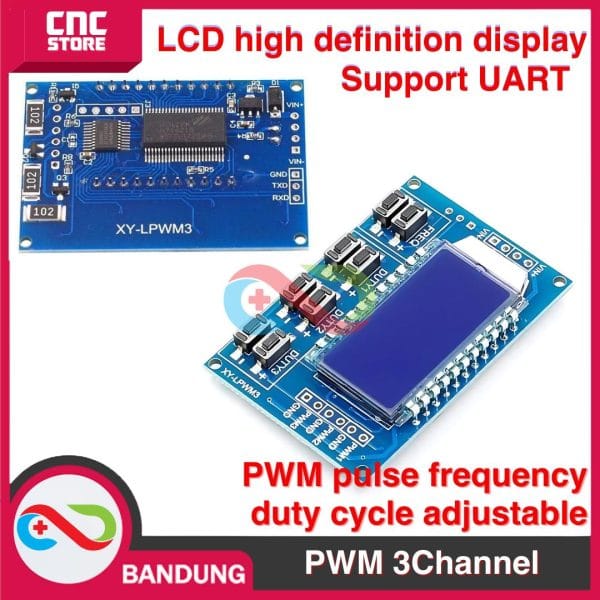 3 Channel PWM Pulse Frequency Duty Cycle Adjustable Square Wave Rectangular Wave Signal