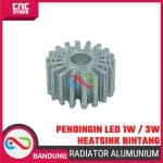 RADIATOR ALUMINIUM TINGGI 10MM PENDINGIN LED 1W / 3W TAMBAHAN UNTUK HEATSINK BENTUK BINTANG DIAMETER - Image 4