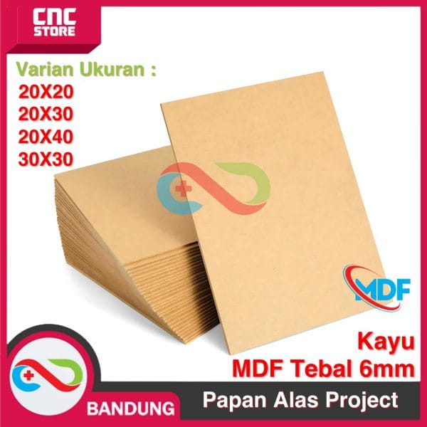 ALAS PROJECT MDF Board / MDF 6mm / Kayu Mdf - 20X40