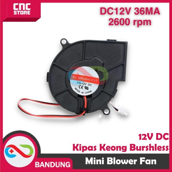12V MINI BLOWER FAN KIPAS KEONG BRUSHLESS DC ANGIN COOLING TURBO COOLER 2PIN 2P