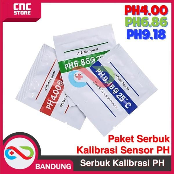 1 Set Serbuk Kalibrasi PH Meter bubuk calibrate buffer powder Solution - pH 4.00 6.86 9.18 3pcs