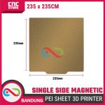 3D Printer PEI Sheet Single Side Magnetic Spring Steel TwoTrees 235x235 – Lembar Pemanasan untuk Printer 3D - Image 2
