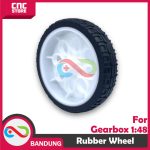 RODA RUBBER WHEEL MOTOR FOR MOTOR DC GEARBOX 1 48 WHITE PUTIH - Image 4