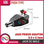 DC JACK MALE POWER ADAPTER 5.5X2.1MM PUSH TYPE - Image 2