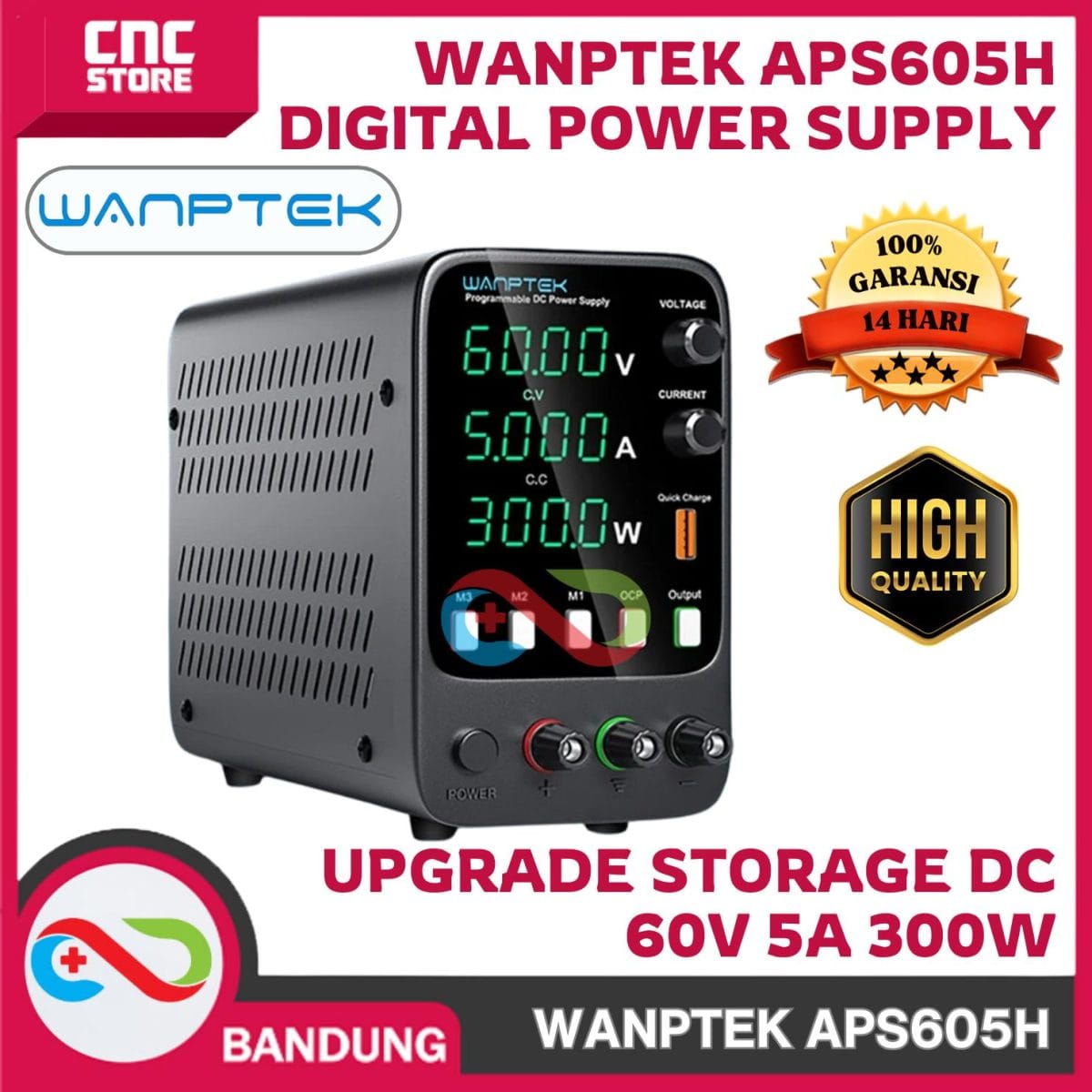 WANPTEK APS605H DIGITAL POWER SUPPLY UPGRADE STORAGE DC 60V 5A 300W CA CC - Image 1
