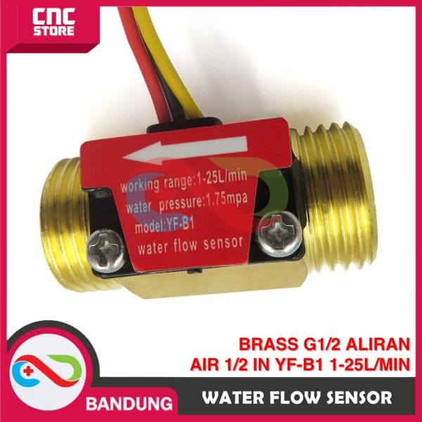 WATER FLOW SENSOR BRASS G1/2 ALIRAN AIR 1/2 IN YF-B1 1-25L/MIN