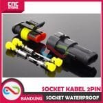 SOKET KONEKTOR KABEL ANTI AIR SOCKET WATERPROOF 2PIN - Image 3