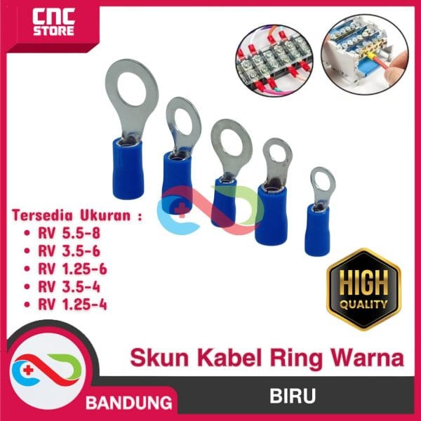 SKUN KABEL RING WARNA RV3.5-4. - Biru