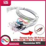 SENSOR SUHU 3D PRINTER THERMISTOR NTC 100K 3950 1% 100K 100CM 1M