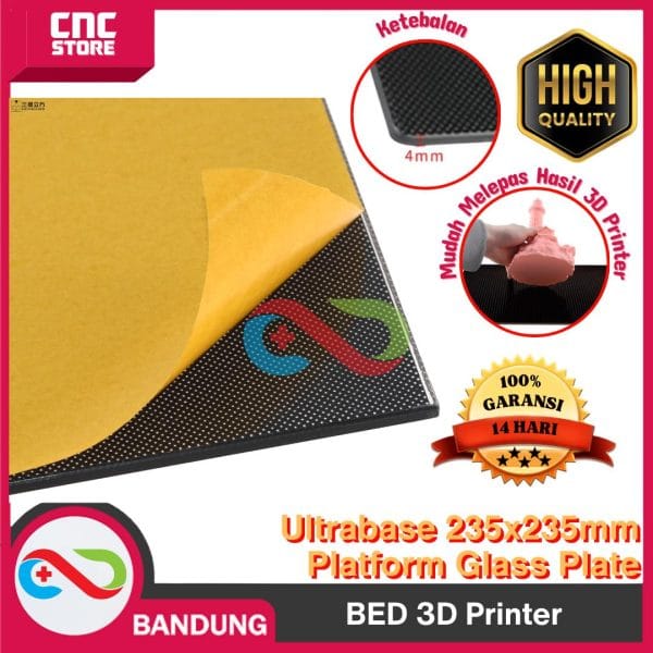ULTRABASE 235X235MM KACA HOT BED 3D PRINTER PLATFORM GLASS PLATE