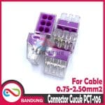TERMINAL CUCUK 6 KABEL PCT 106 BUKAN WAGO 773 PUSH KONEKTOR TUSUK JOIN - Image 2