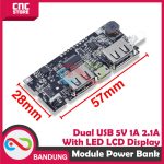 DUAL USB 5V 1A 2.1A MOBILE POWER BANK 18650 MODULE LED LCD DISPLAY - Image 4
