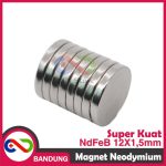 MAGNET NEODYMIUM NDFEB BULAT PERMANEN 12X1,5MM - Image 3