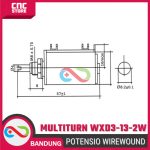 Potentiometer Wirewound 4.7K Presisi Multiturn WXD3-13-2W 2W – Resistor Adjustable - Image 2