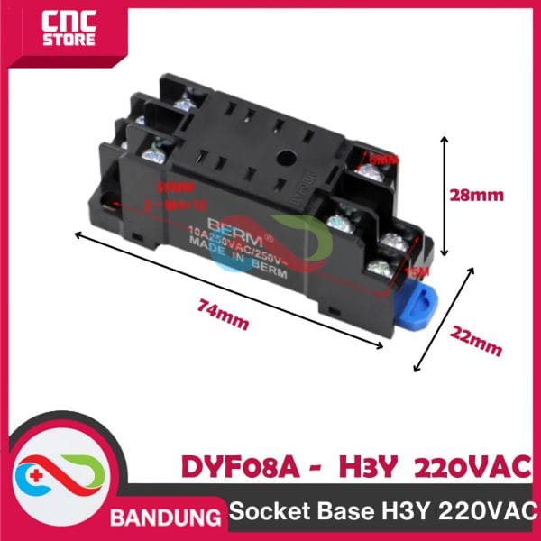 SOKET BASE H3Y 220VAC 220V AC Socket Base H3Y 220VAC 220V AC - SOCKET RELAY
