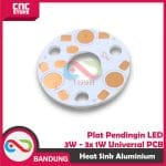 HEAT SINK ALUMINIUM PLAT PENDINGIN LED 3W - 3X 1W UNIVERSAL PCB HEATSINK DIAMETER 32MM ALUM - Image 4