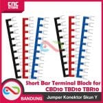 SKUN Jumper Konektor Short Bar Terminal Block for TBR10 CBR 10 Terminal Blok Model Skun Y CBD10 TBD10 (Cocok untuk TBR-10, CBR-10, CBD-10, dan TBD-10) -BIRU