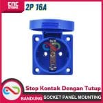 SOCKET PANEL MOUNTING 2P 16A IP45 E 312 EWIG STEKER STOP KONTAK DENGAN TUTUP - Image 5