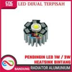 RADIATOR ALUMINIUM TINGGI 10MM PENDINGIN LED 1W / 3W TAMBAHAN UNTUK HEATSINK BENTUK BINTANG DIAMETER - Image 3