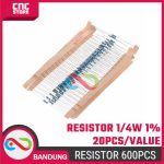 Paket 600PCS Resistor 1/4W 1 Metal Film – 30 Nilai Resistor per 20PCS untuk Proyek Elektronik - Image 5