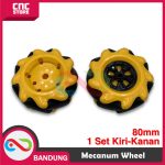 MECANUM WHEEL RODA MECANUM 80MM SMART WHEEL ROBOT CAR KIRI KANAN 1 PASANG - Image 4