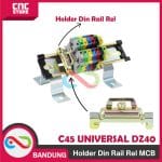 Holder Din Rail Rel pengunci MCB Dudukan MCB pada Rel pengencang terminal block penahan Panel Kontaktor C45 UNIVERSAL DZ40 - Image 2