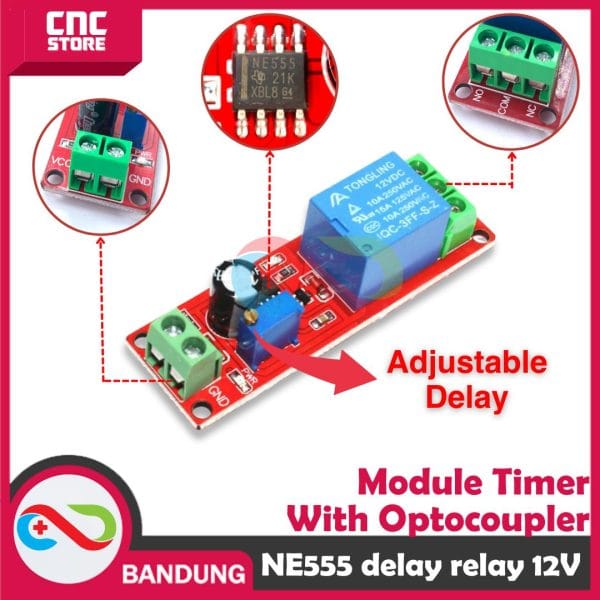 NE555 DELAY RELAY 12V MODULE TIMER WITH OPTOCOUPLER