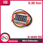 MINI VOLTMETER VOLT PANEL METER DIGITAL LED 0-100V DC 3 WIRE 0.36 RED MERAH - Image 2