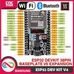 ESP32 ESP-32 DEVKITC V4 WROOM-32U WIFI BLUETOOTH DEVELOPMENT BOARD PLUS EXPANSION BASE PLATE - Image 4