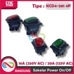 SAKLAR POWER ON-OFF ANTI AIR TAHAN AIR - KCD4-201 4P Saklar Power ON OFF 220V 16A Waterproof Tahan Air Lampu Light 125V 20A IP65 HIGH QUALITY -MERAH - Image 3