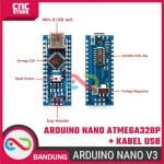 Arduino Nano V3.0 ATmega328P CH340 CH340G 5V Board + Kabel USB - Pengembangan Proyek Elektronik - Image 3