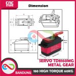 MOTOR SERVO TD8160MG METAL GEAR 180 HIGH TORQUE 60KG TIANKONGRC FOR RC - Image 4