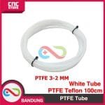 WHITE PTFE Teflon Tube 100cm ID 2mm OD 3mm for 1.75mm Filament